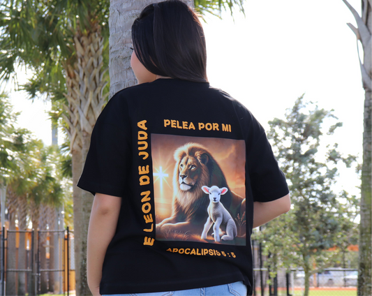 El León de Judá Pelea Por Mí | Camiseta Mujer Estilo Suelto