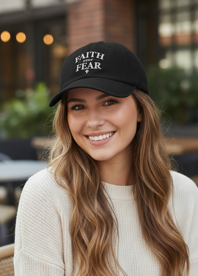 Faith Over Fear Christian Hat – Unisex | Gorra Cristiana Faith Over Fear (Unisex)