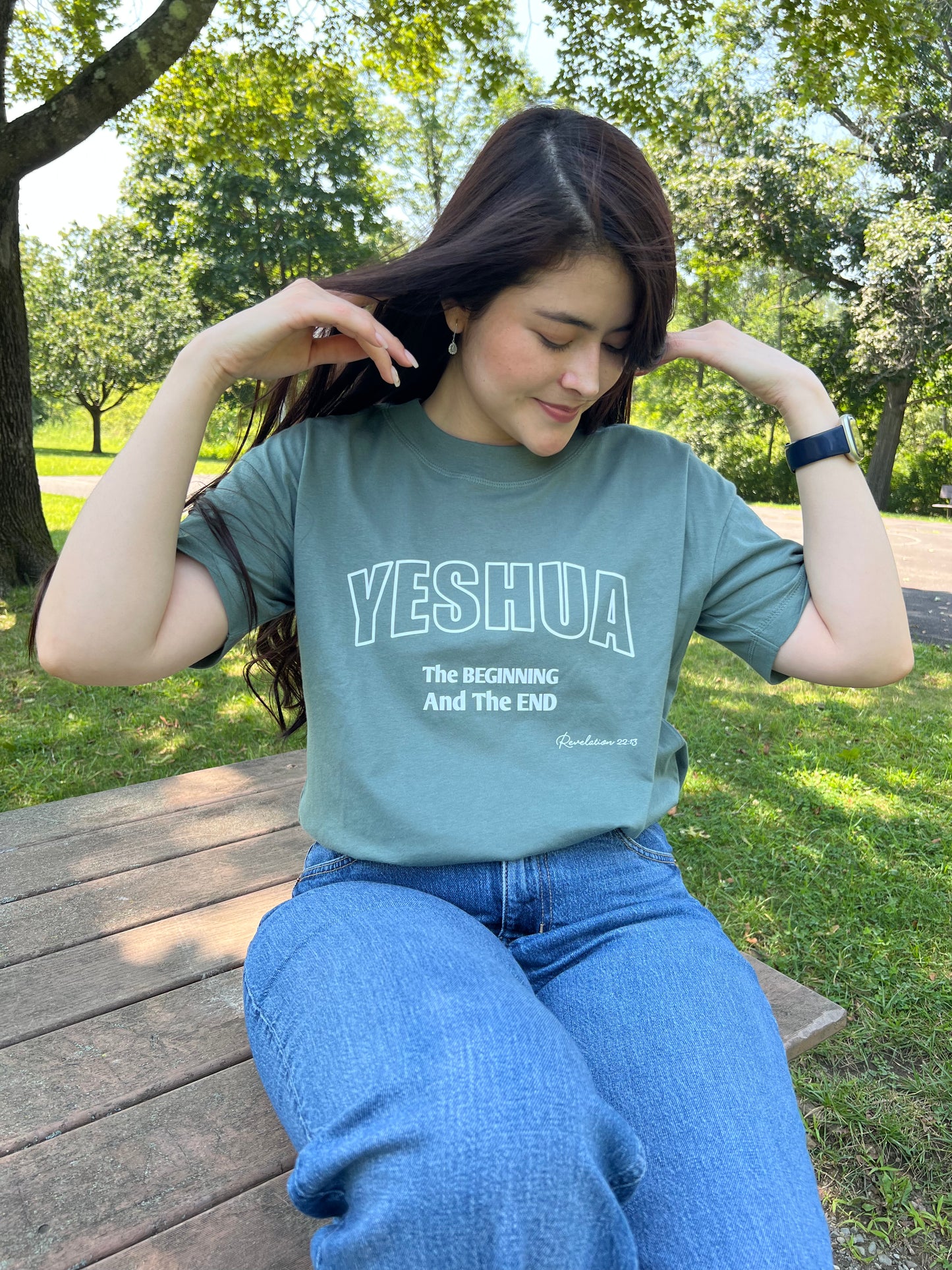YESHUA – The Beginning & The End | Women's Loose Style Tee
