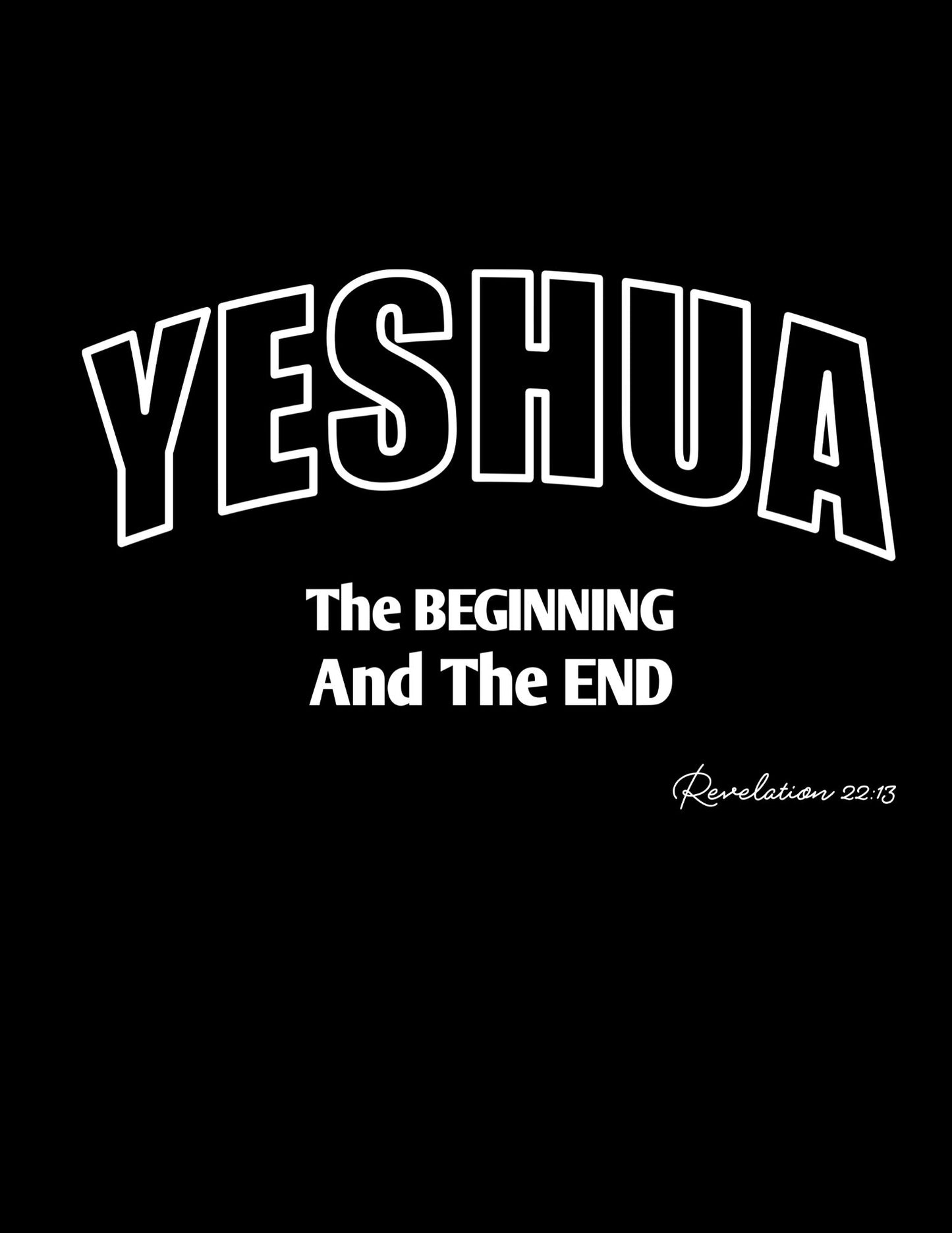 YESHUA Hoodie – “The Beginning & The End” | Unisex Fleece Pullover